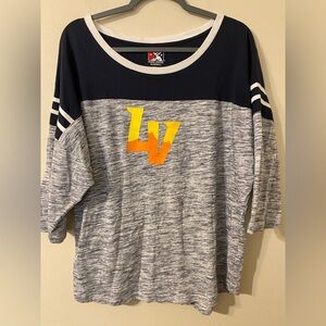 Women's‎ Las Vegas Aviators 3/4 Sleeve Gray Black Pullover Top Size XL